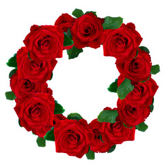 red roses wreath © neirfy