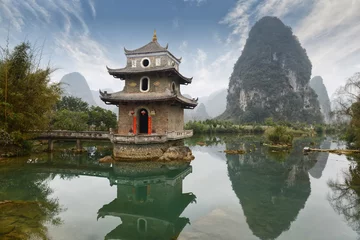 Foto op Canvas landschap in Yangshuo Guilin, China © xiaoliangge