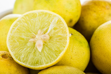 group of lemon isolated on white background