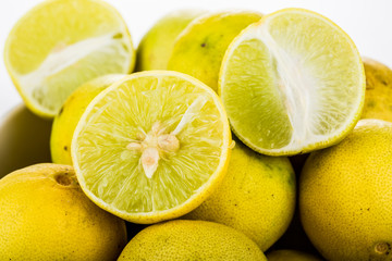 group of lemon isolated on white background