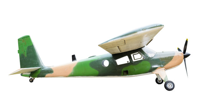 Fototapeta Old plane on white background