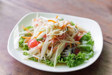 Somtum, papaya salad delicious food in thailand