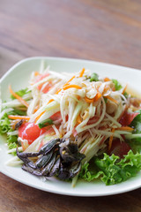 Somtum, papaya salad delicious food in thailand