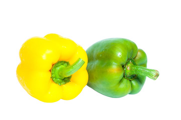Bell peppers isolated with clipping path