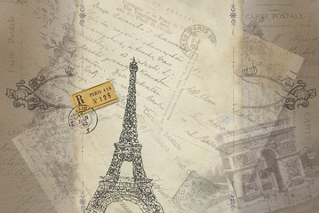 Paris theme illustration - 69478075