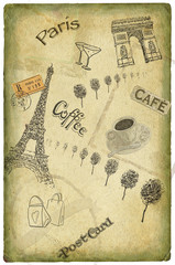 Paris theme illustration