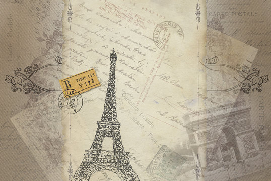 Paris theme illustration