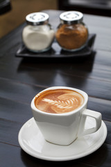 Cup of latte coffee