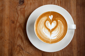 A cup of coffee latte