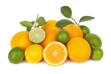 Mix of fresh citrus fruits