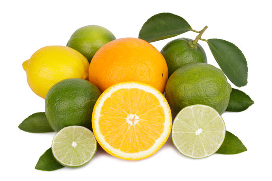 Mix of fresh citrus fruits