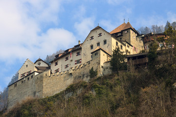 Fototapeta na wymiar Back side of castle Prince of Liechtenstein