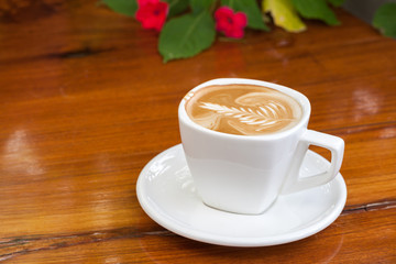 Cup of latte coffee