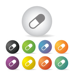 capsule medicine button set