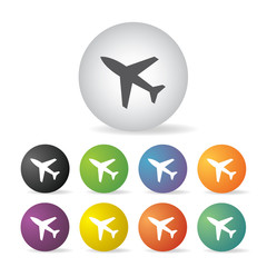 airplane icon set