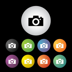 camera icon set