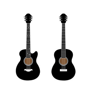 acoustic guitar and electric guitar
