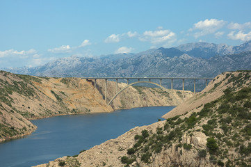 Obraz na płótnie Canvas Maslenica bridge in Croatia.