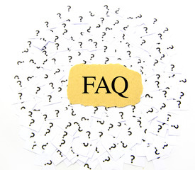 Frequently asked question ( FAQ ) concept for website service