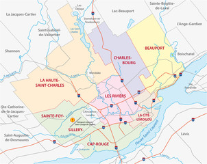 Fototapeta na wymiar Quebec Karte