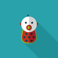 baby flat icon with long shadow,eps 10