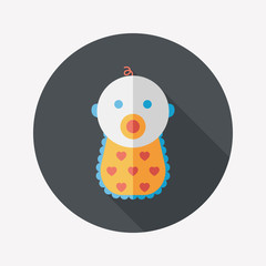baby flat icon with long shadow,eps 10