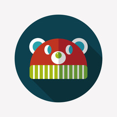 baby hat flat icon with long shadow,eps10