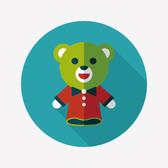 bear hand puppet flat icon with long shadow,eps10