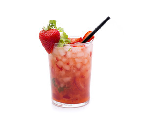 red strawberry mojito