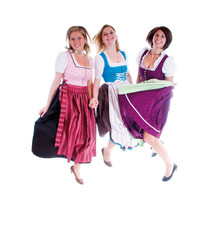 Fröhliche Frauen im Dirndl