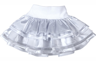 silk skirt isolated on white