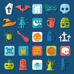 Set of halloween icons