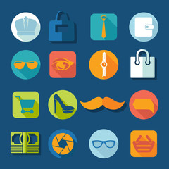 Set of fashion icons