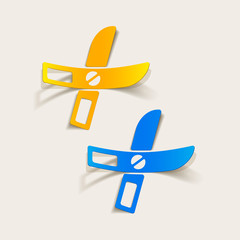 realistic design element: scissors