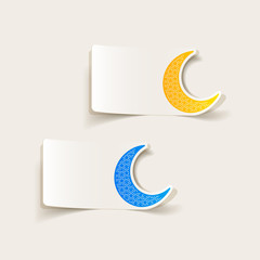 realistic design element: moon