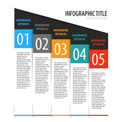 Flat vertical infographics options banner set.