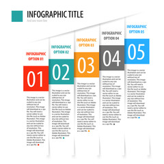 Flat vertical infographics options banner set.