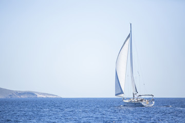 Obraz premium Sailing in the sea. Luxury yachts.
