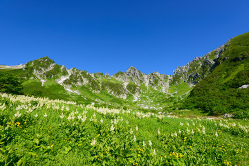 Senjojiki Cirque at the Mount Kisokoma in Nagano, Japan