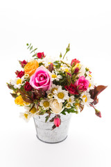 Flower bouquet isolated on white