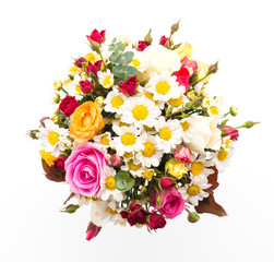 Flower bouquet isolated on white