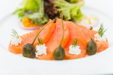 Smoked salmon salad
