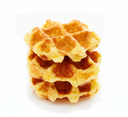 Waffle on white a