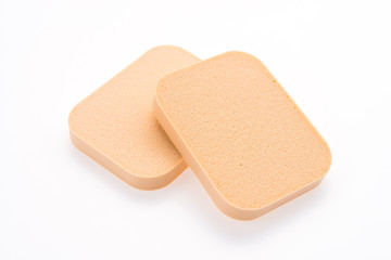 Face sponge powder isolated on white
