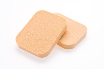 Face sponge powder isolated on white