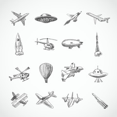 Aircraft icons sketch