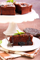 Prune and chocolate torte