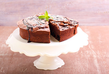 Prune and chocolate torte