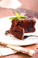 Prune and chocolate torte