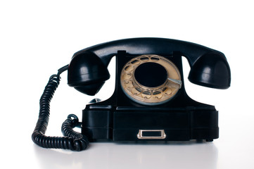 black rotary phone